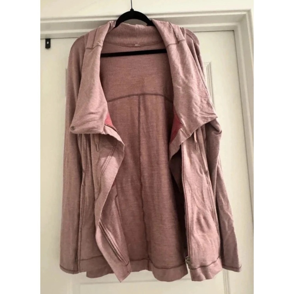 Lululemon Radiant Jacket II Women's Size 10 Heathered Mauve Pink Full Zip... - Picture 4 of 9